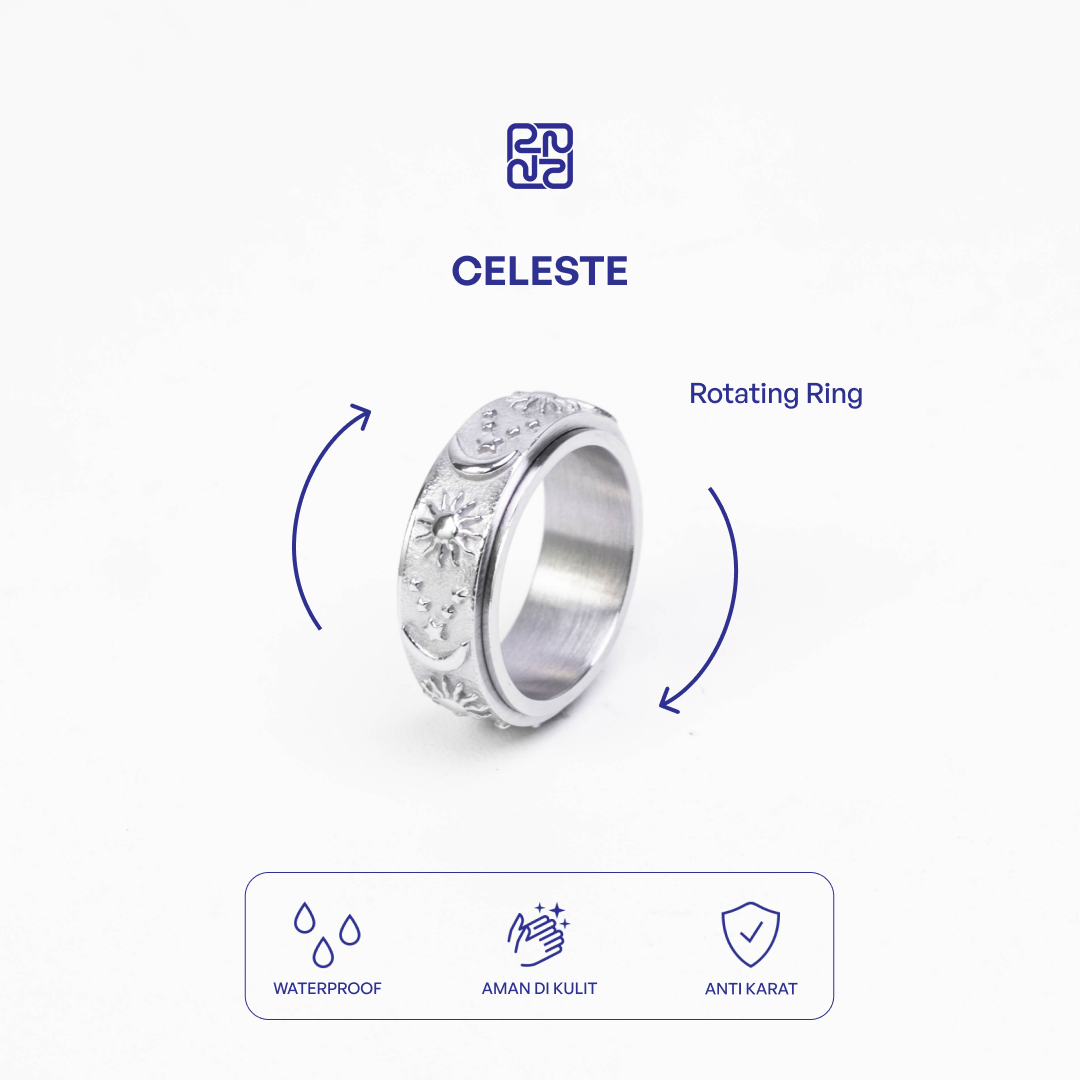 Racabel Celeste Anxiety Ring Silver