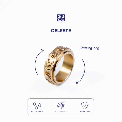 Racabel Celeste Anxiety Ring Gold