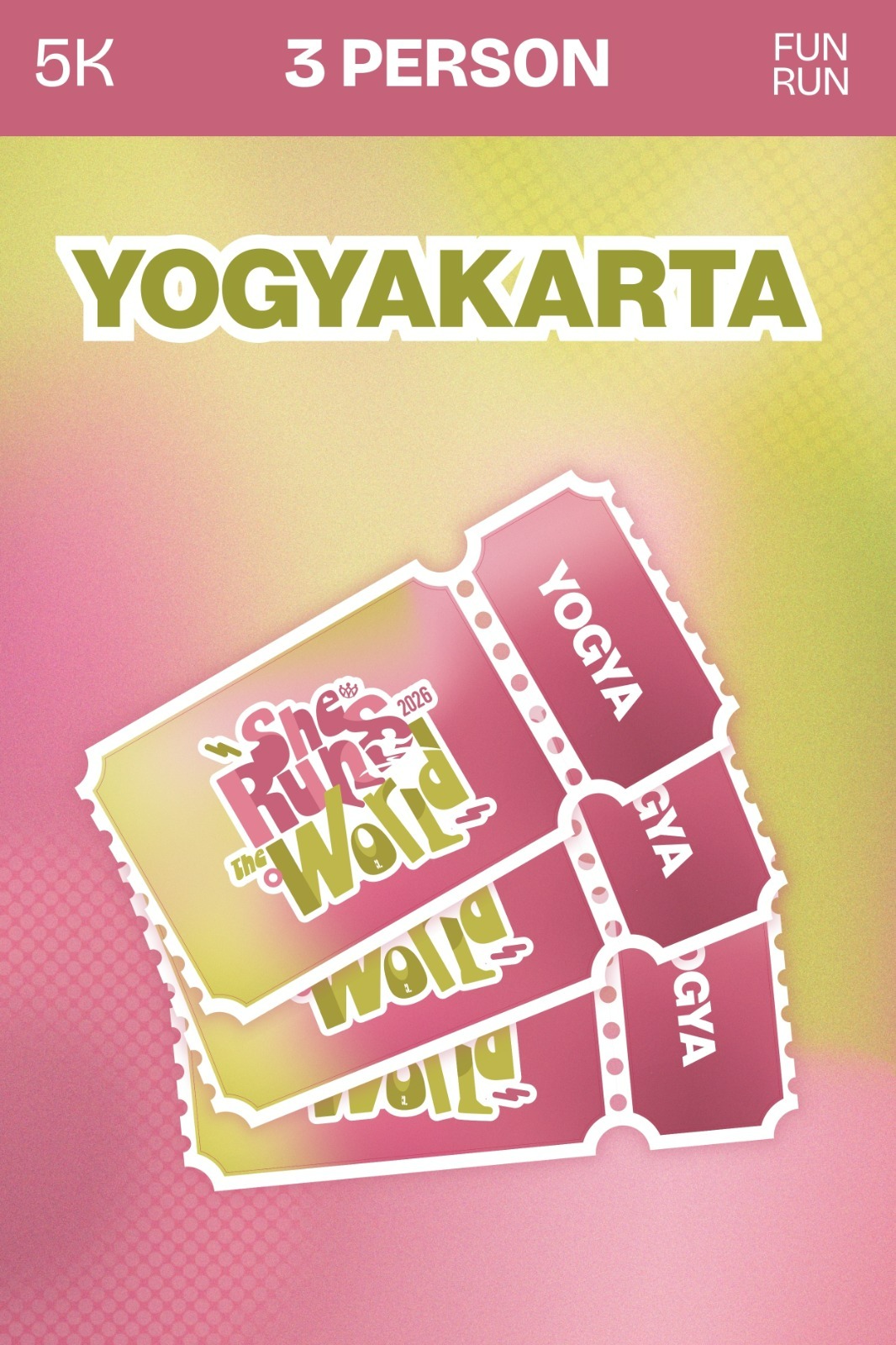 SRTW 5K RUN BUNDLING 3 TICKET (Jogja)