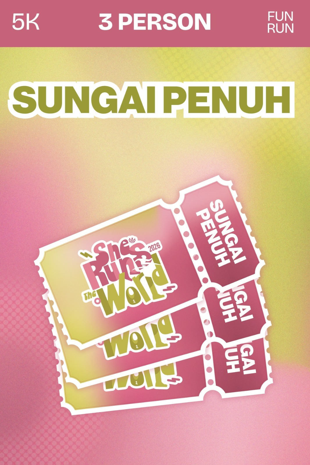 SRTW 5K RUN BUNDLING 3 TICKET (Sungai Penuh)