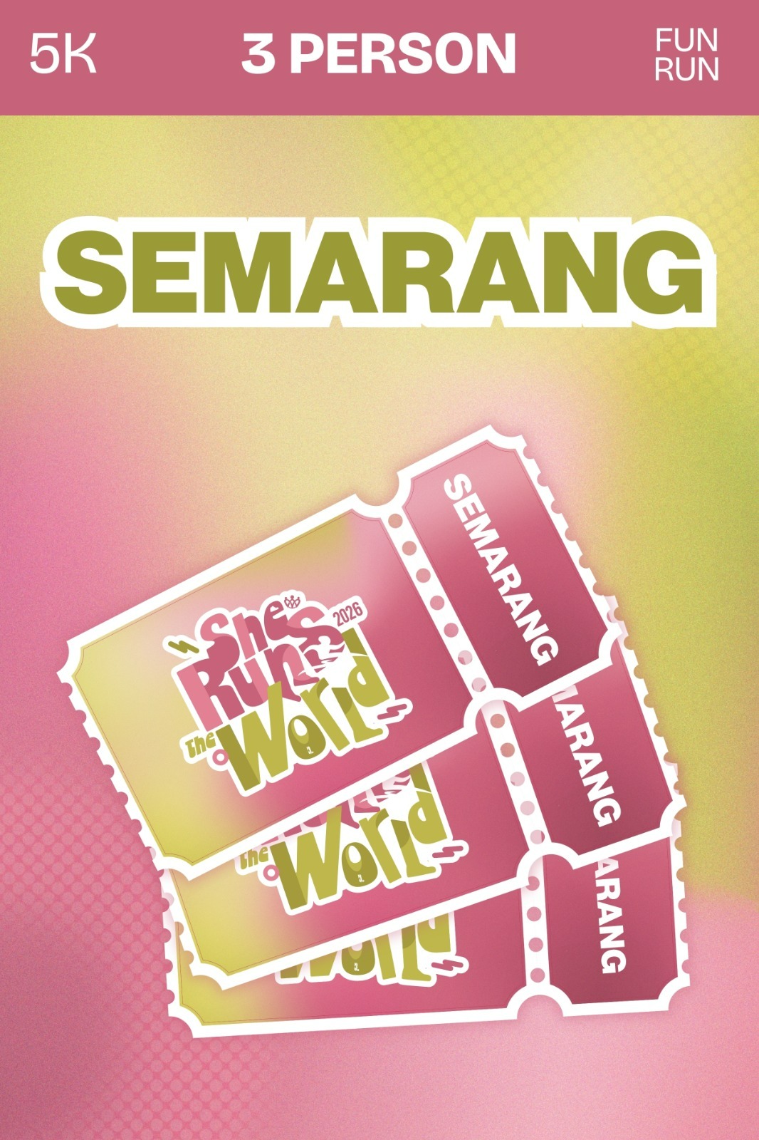 SRTW 5K RUN BUNDLING 3 TICKET (Semarang)