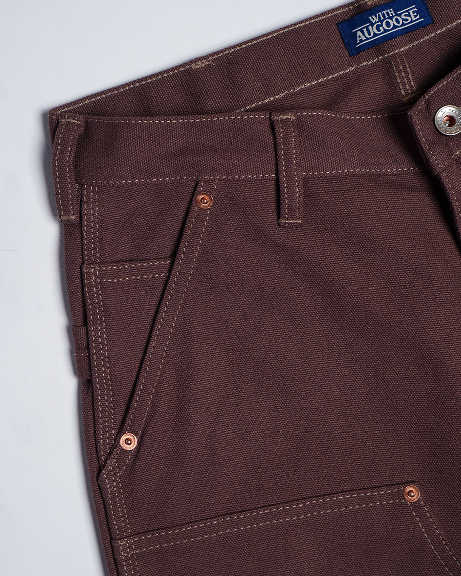 Augoose Double Knee Pants Molten Brown - 13 Oz