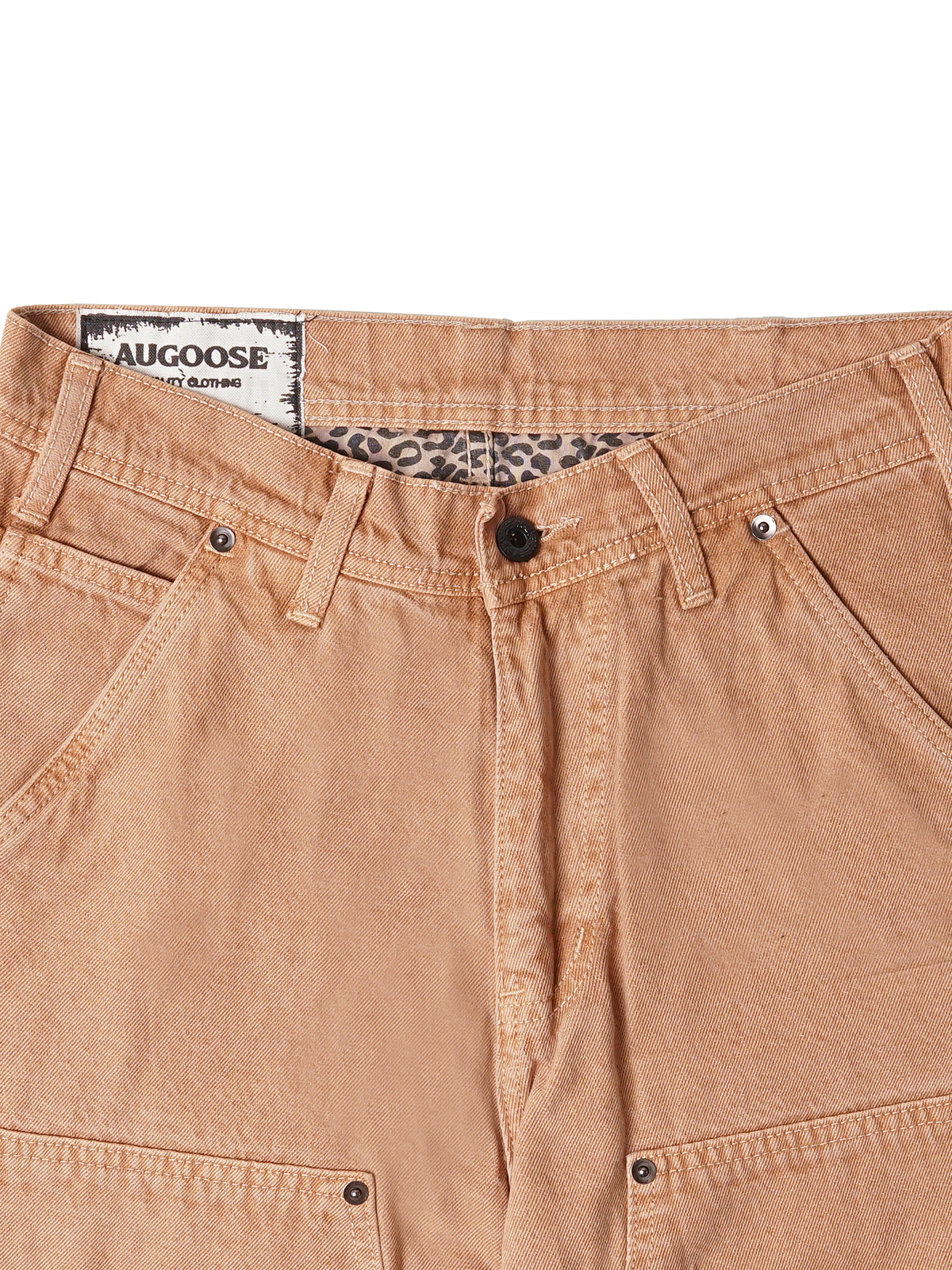 Augoose Double Knee Pants Brown