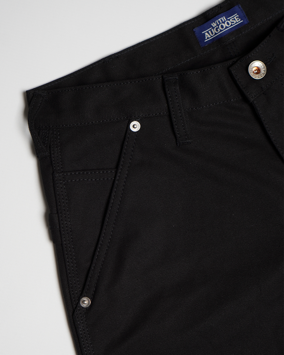 Augoose Gunmetal Carpenter Pants Black - 12 Oz