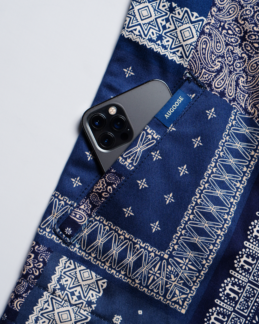 Augoose Navy Paisley General Jacket