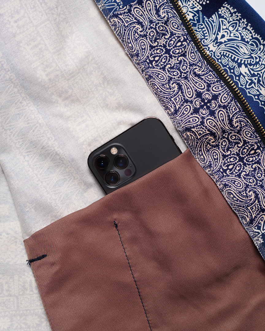 Augoose Navy Paisley General Jacket