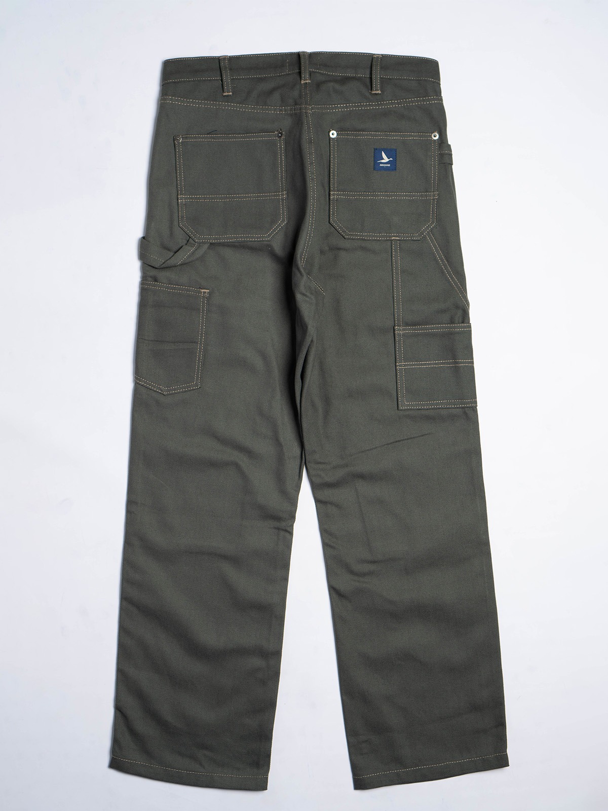 Augoose Double Knee Pants Smoky Olive Canvas