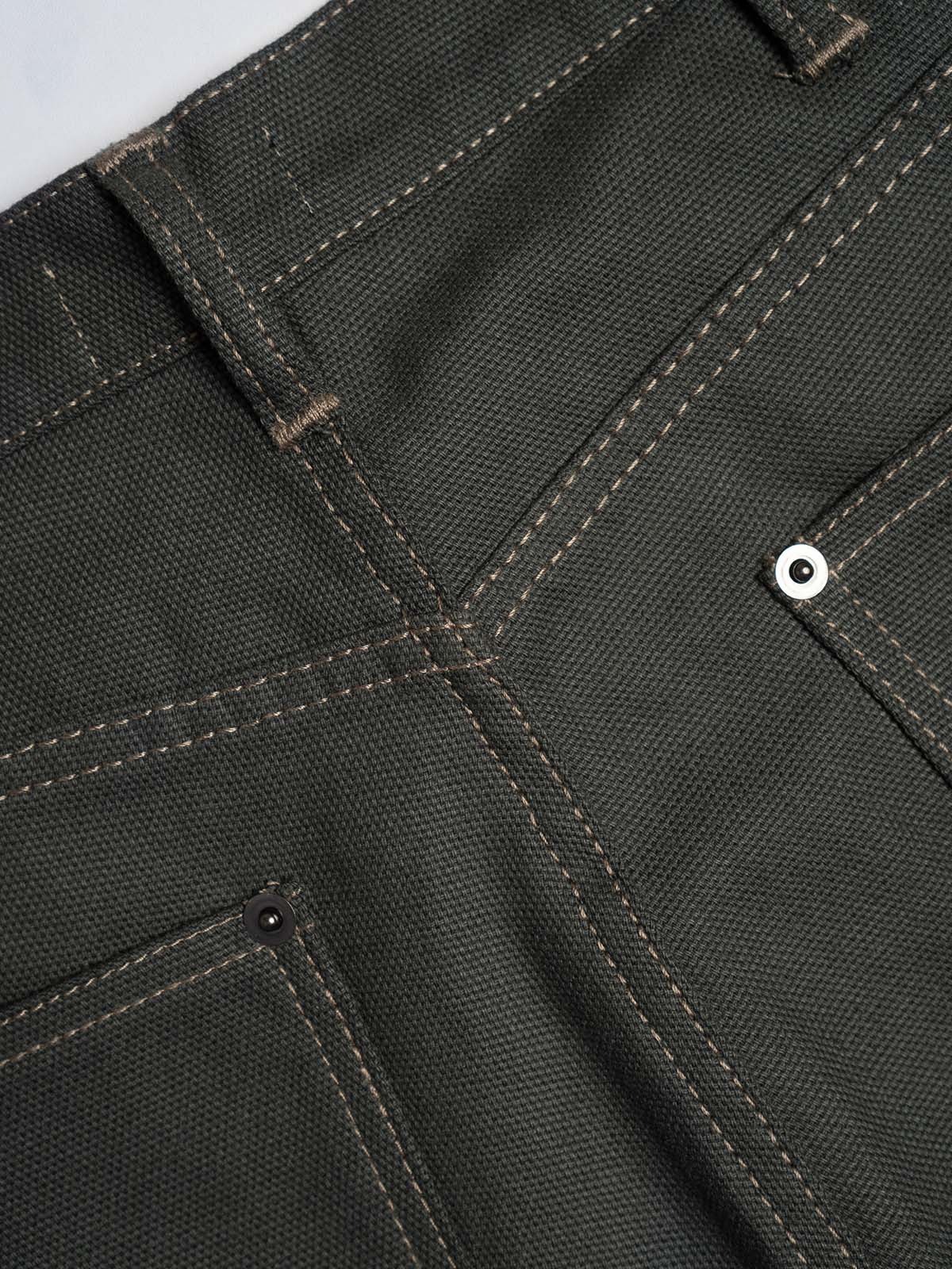Augoose Double Knee Pants Smoky Olive Canvas