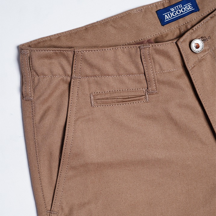 Augoose Sentinel Khaki Military Inspired Chinos