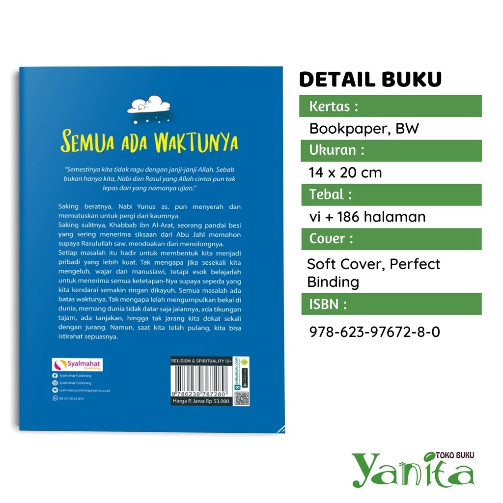 Syalmahat Publishing Buku Motivasi Islam Islami Semua Ada Waktunya Untuk Muslim Dan Muslimah