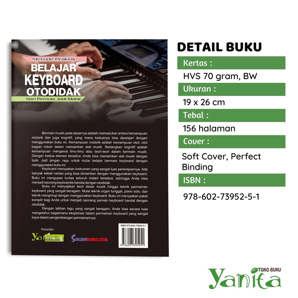 Yanita Buku Metode Praktis Belajar Keyboard Otodidak