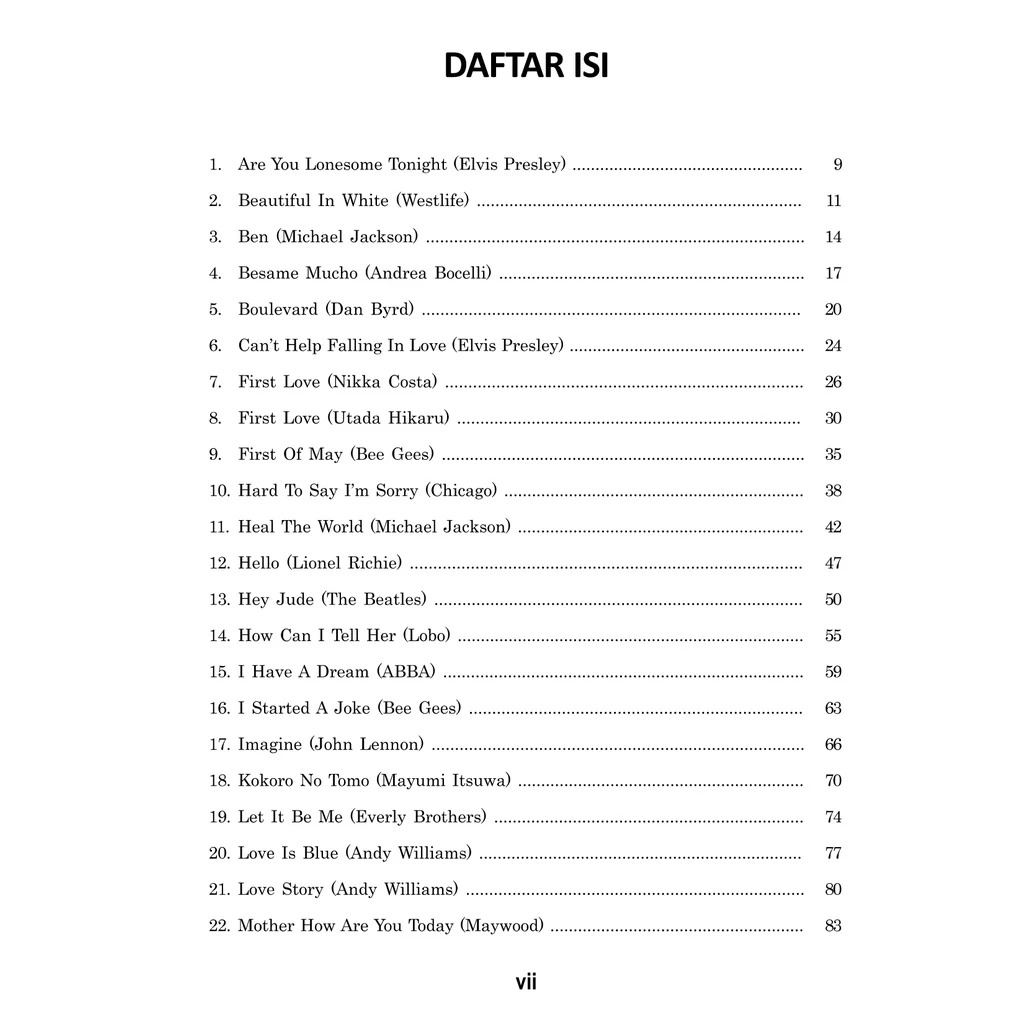 Yanita Buku Musik & Lagu Piano Hits Kenangan Dunia
