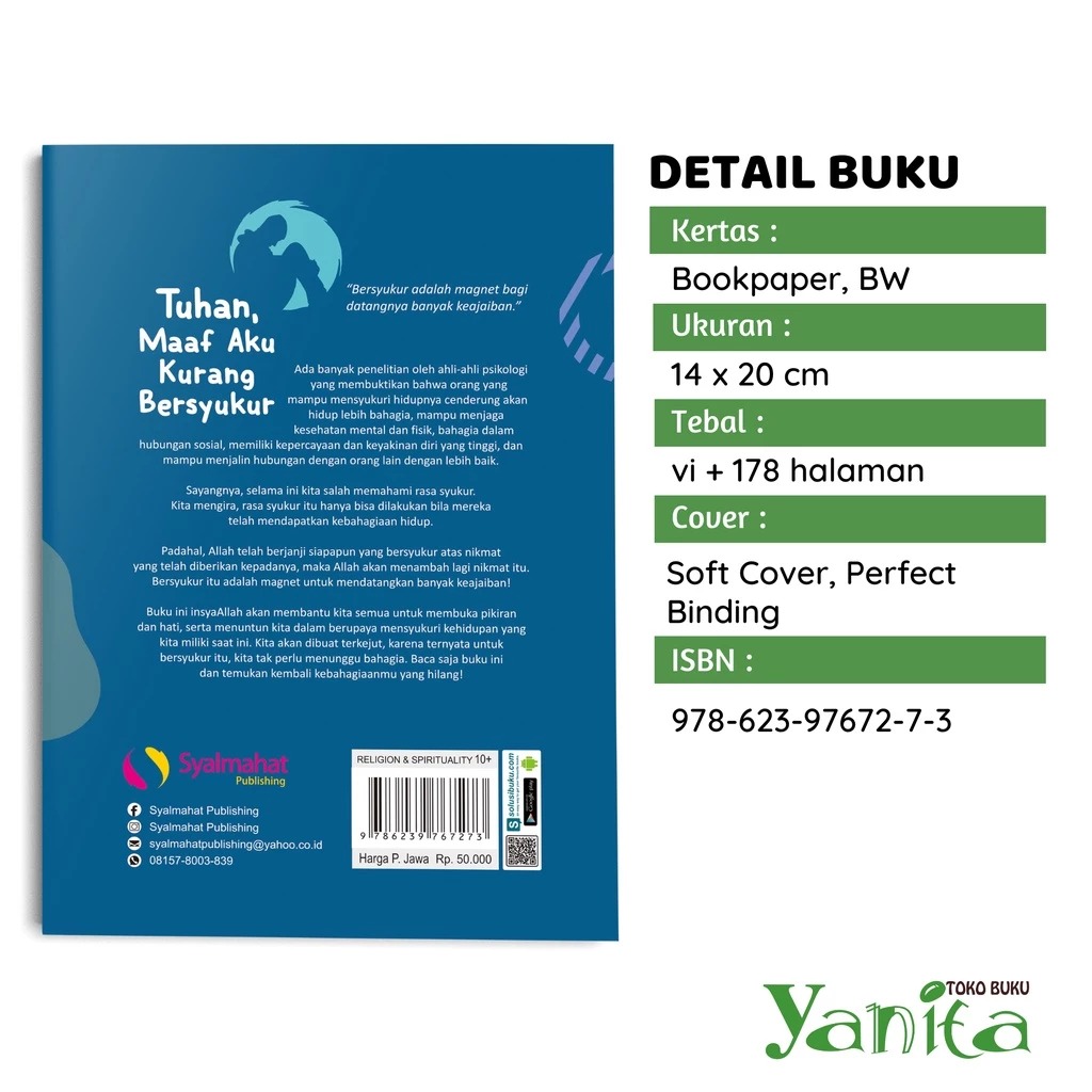 Buku Islami Motivasi Islam Tuhan Maaf Aku Kurang Bersyukur