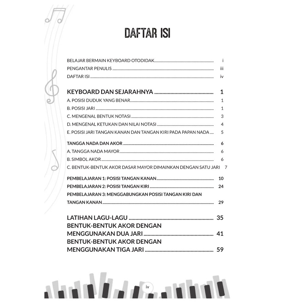 Yanita Buku Belajar Bermain Keyboard Otodidak