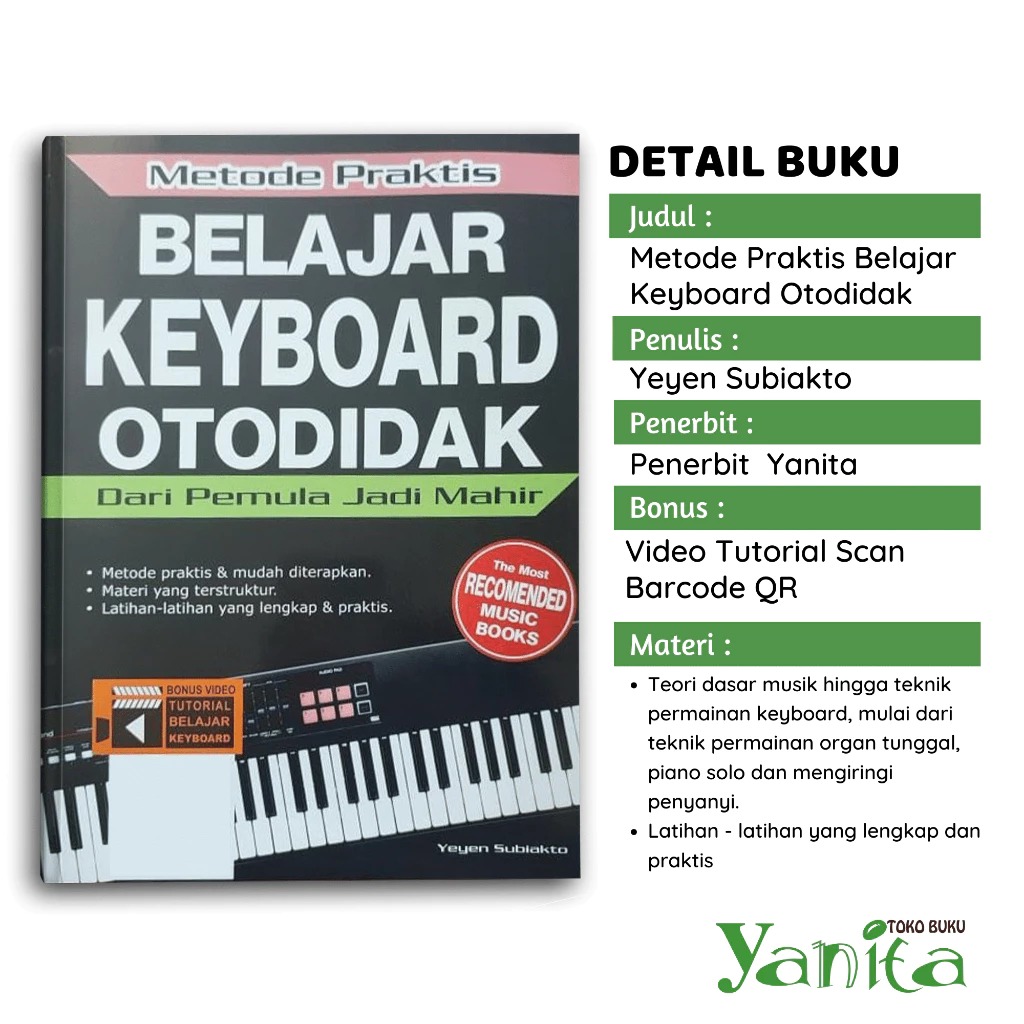 Yanita Buku Metode Praktis Belajar Keyboard Otodidak
