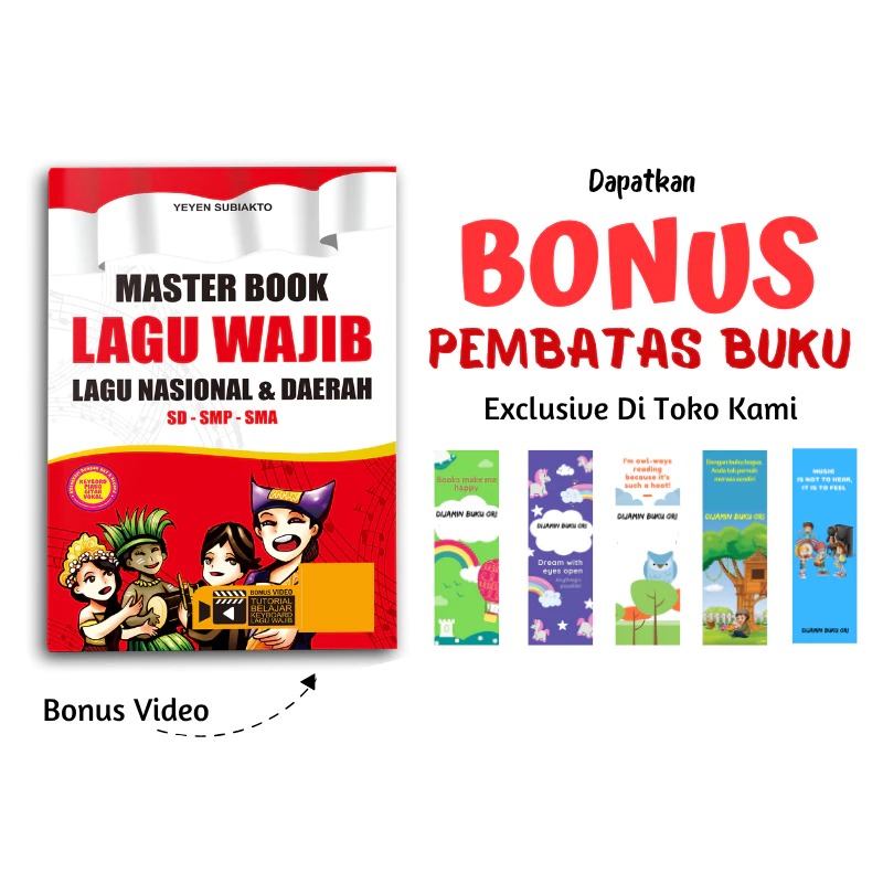 Yanita Buku Musik Master Book Lagu Wajib Lagu Nasional & Daerah SD – SMP – SMA
