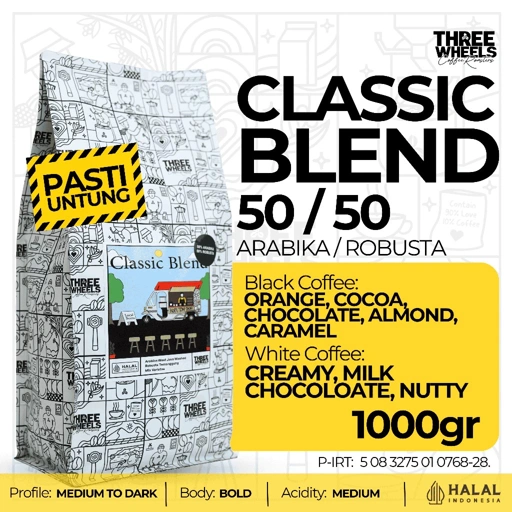 Biji Kopi House Blend "CLASSIC BLEND" 50% Arabika & 50% Robusta