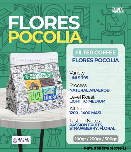 Biji Kopi Arabika Flores Colol Natural Anaerob