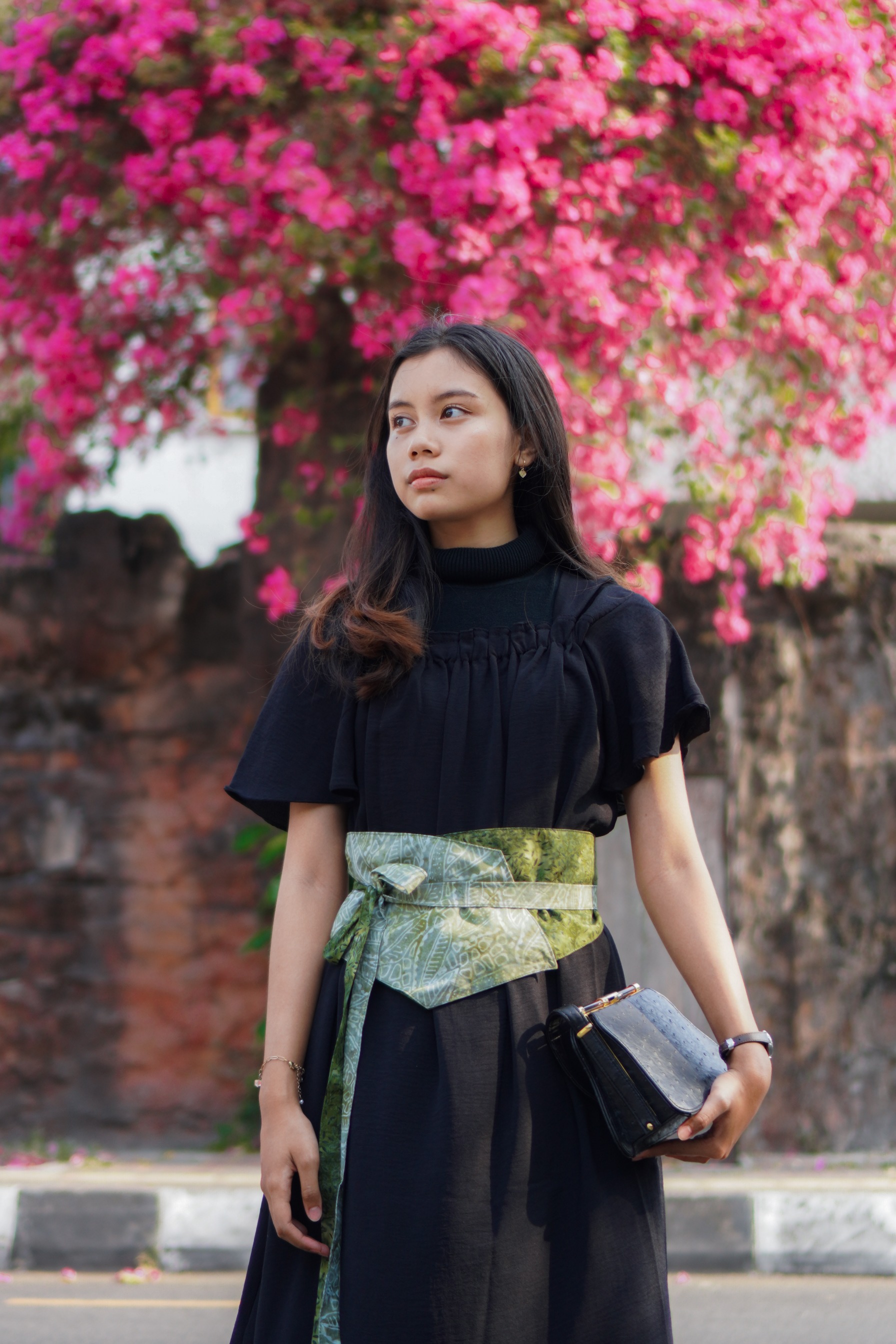 OVIYA Indonesian Two-Tone Obi Belt Batik