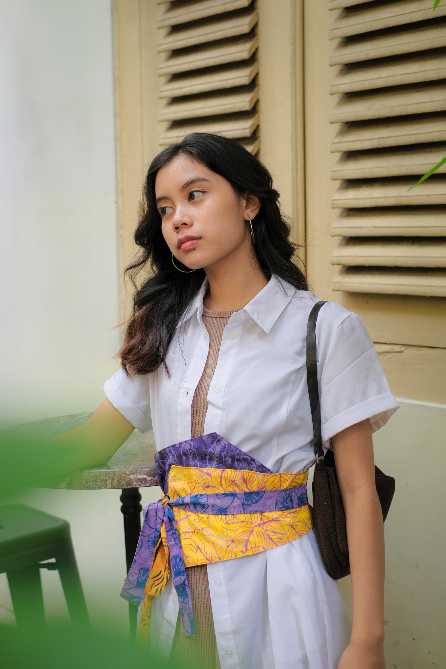 OVIYA Indonesian Two-Tone Obi Belt Batik