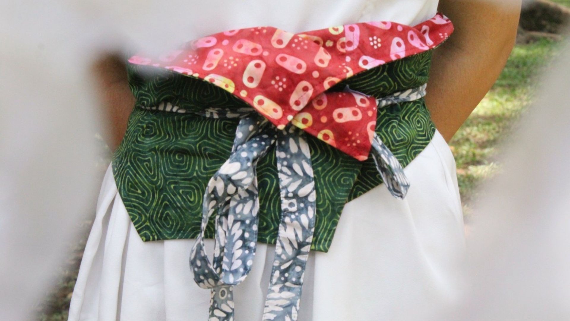OPALINA Indonesia Two Sides Batik Obi Belt