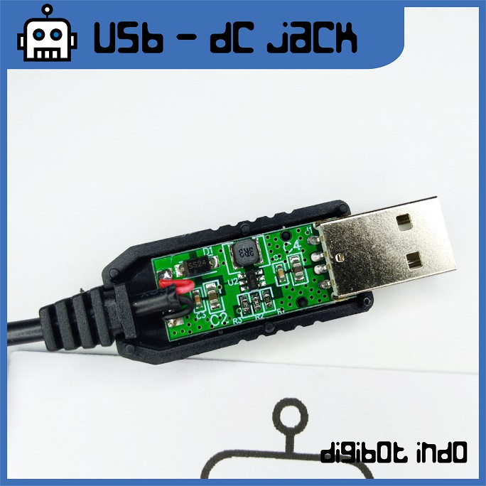 USB to DC Jack Step Up Cable Converter