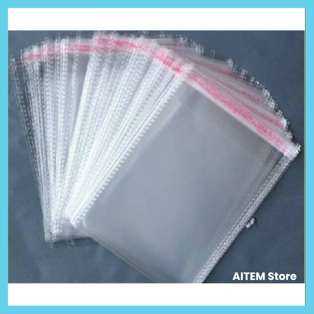 500 PCS | 1 RIM Plastik OPP Tebal 04 Seal Double Press 20x30 22x30 23x30 23x35 25x35 28x35 30x37 30x40 35x40