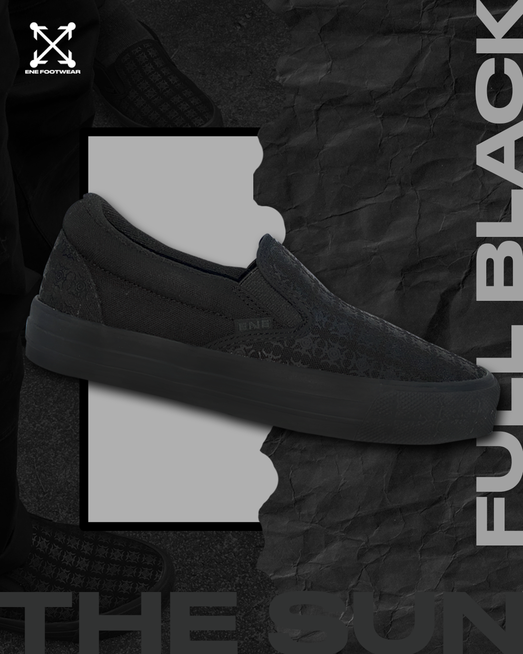 ENE Footwear - Slip-on "THE SUN" Full Black