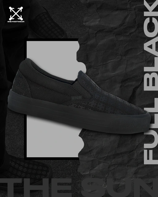 ENE Footwear - Slip-on "THE SUN" Full Black