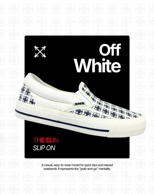 ENE Footwear - Slip-on "THE SUN" Off White