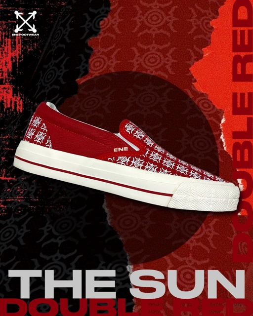 ENE Footwear - Slip-on "THE SUN" Double Red