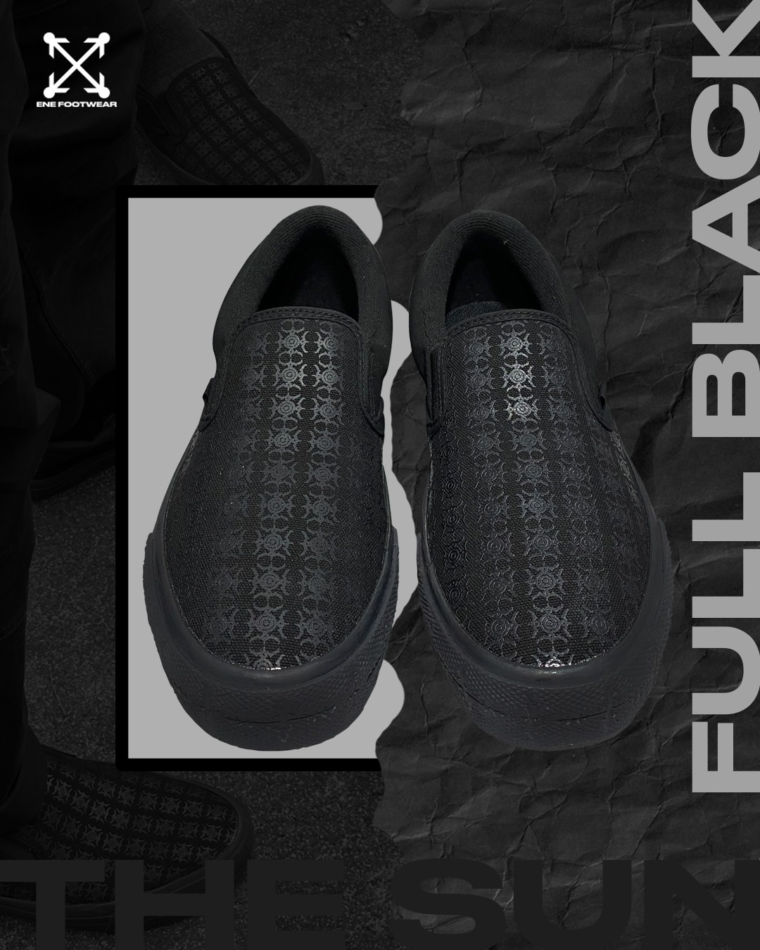ENE Footwear - Slip-on "THE SUN" Full Black