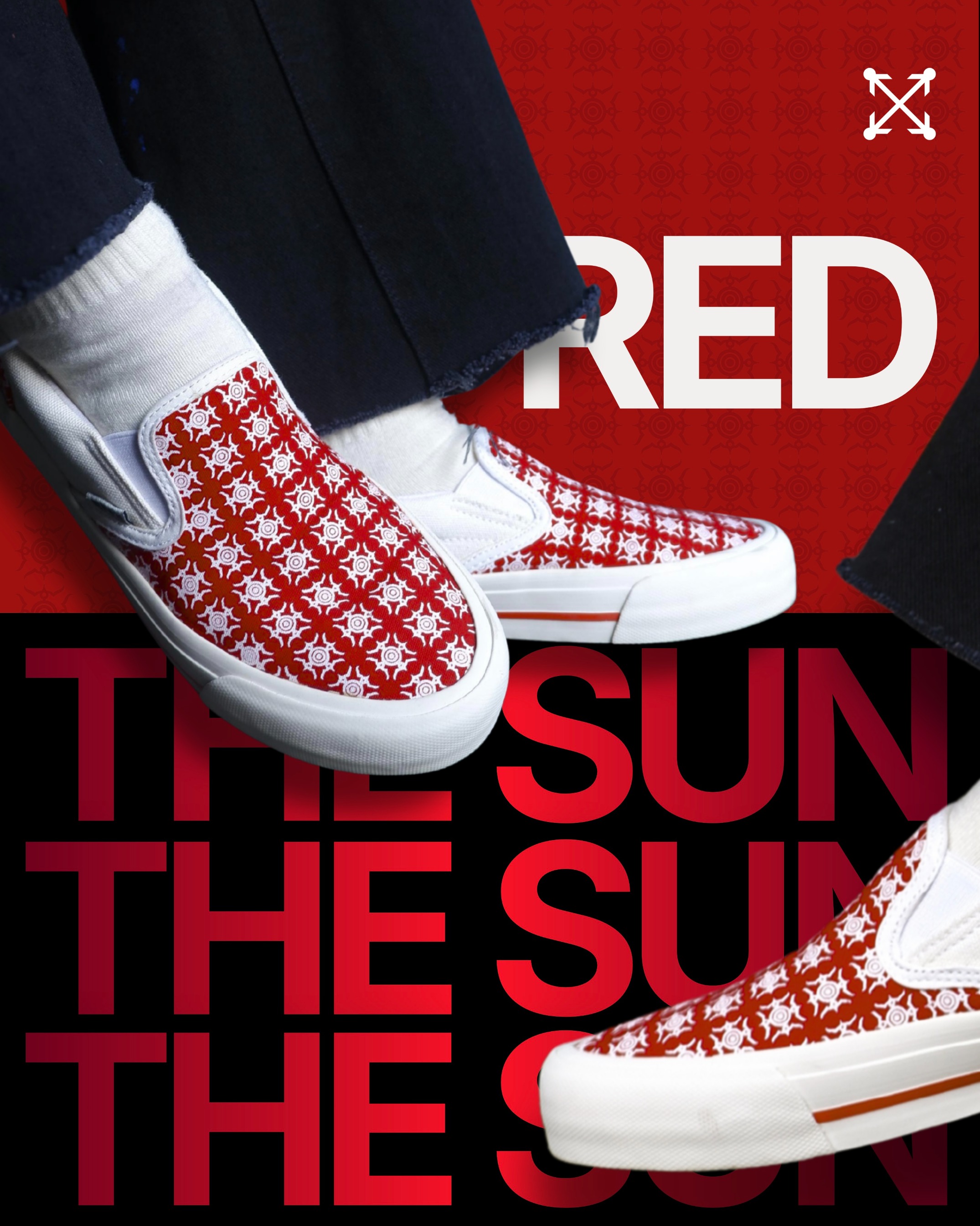 ENE Footwear - Slip-on "THE SUN" Red