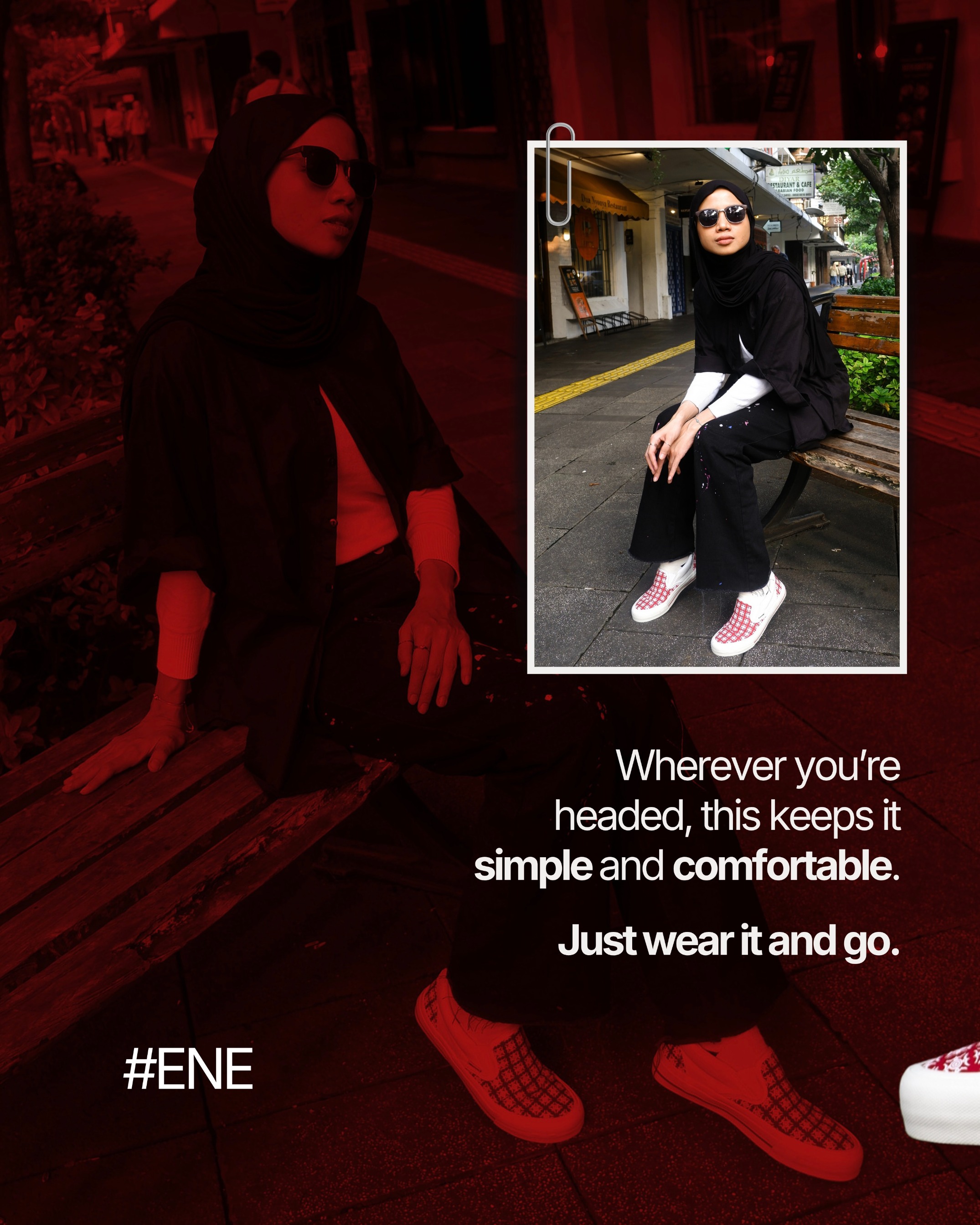 ENE Footwear - Slip-on "THE SUN" Red