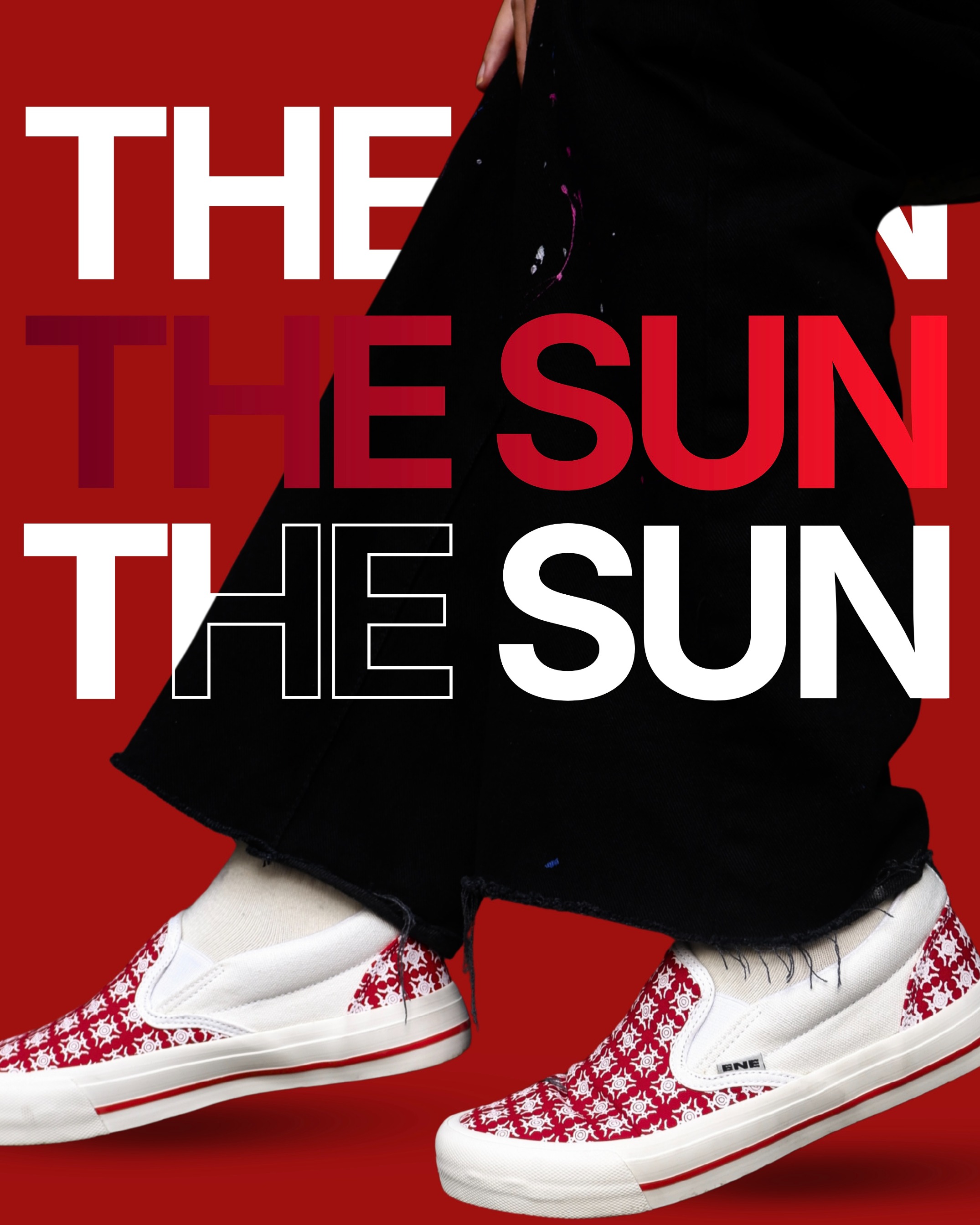 ENE Footwear - Slip-on "THE SUN" Red