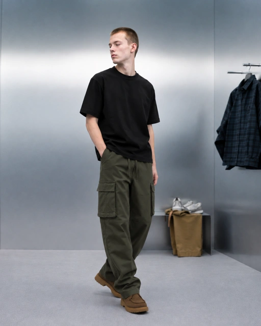 [New Launch]Malibu Celana Cargo Denim Loose Pants  Tebal Street Style