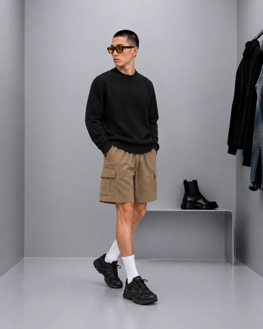[New Launch] Malibu Double Cargo Shorts Pants Relaxed Fit