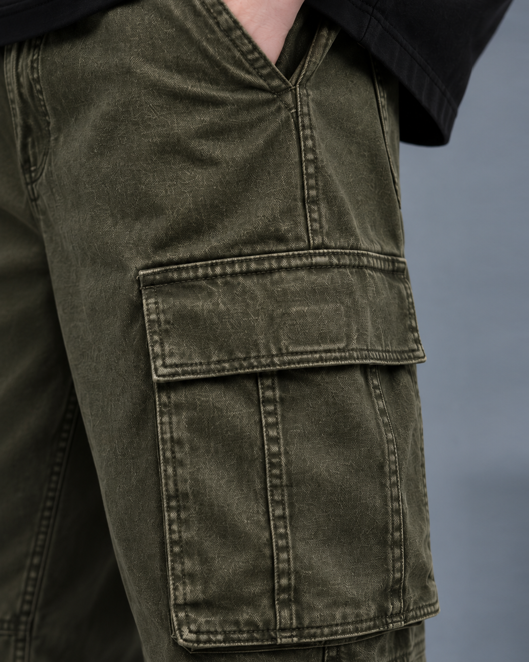[New Launch]Malibu Celana Cargo Denim Loose Pants  Tebal Street Style