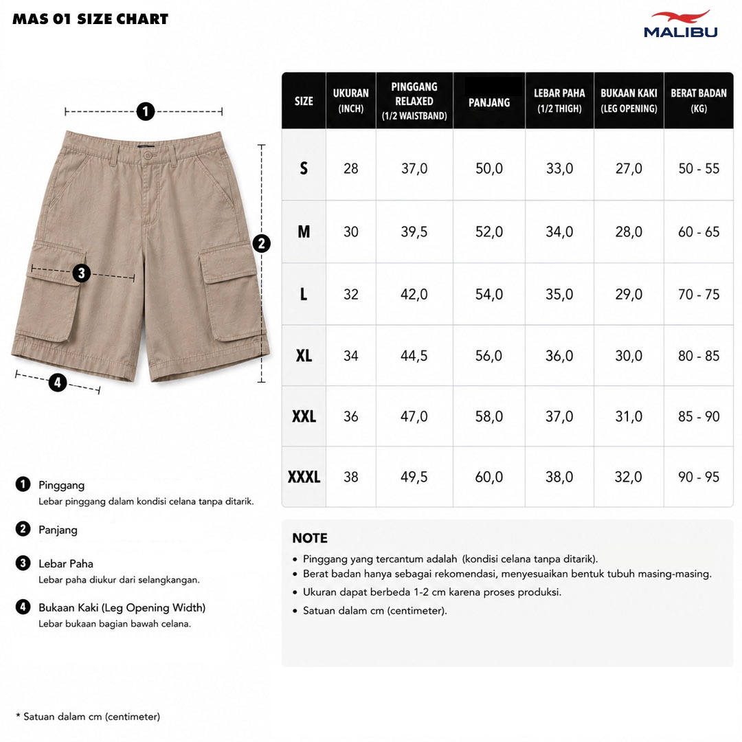 [New Launch] Malibu Cargo Short Zipper Pants - Seri 2