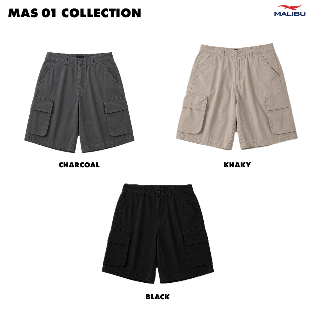[New Launch] Malibu Cargo Short Zipper Pants - Seri 2