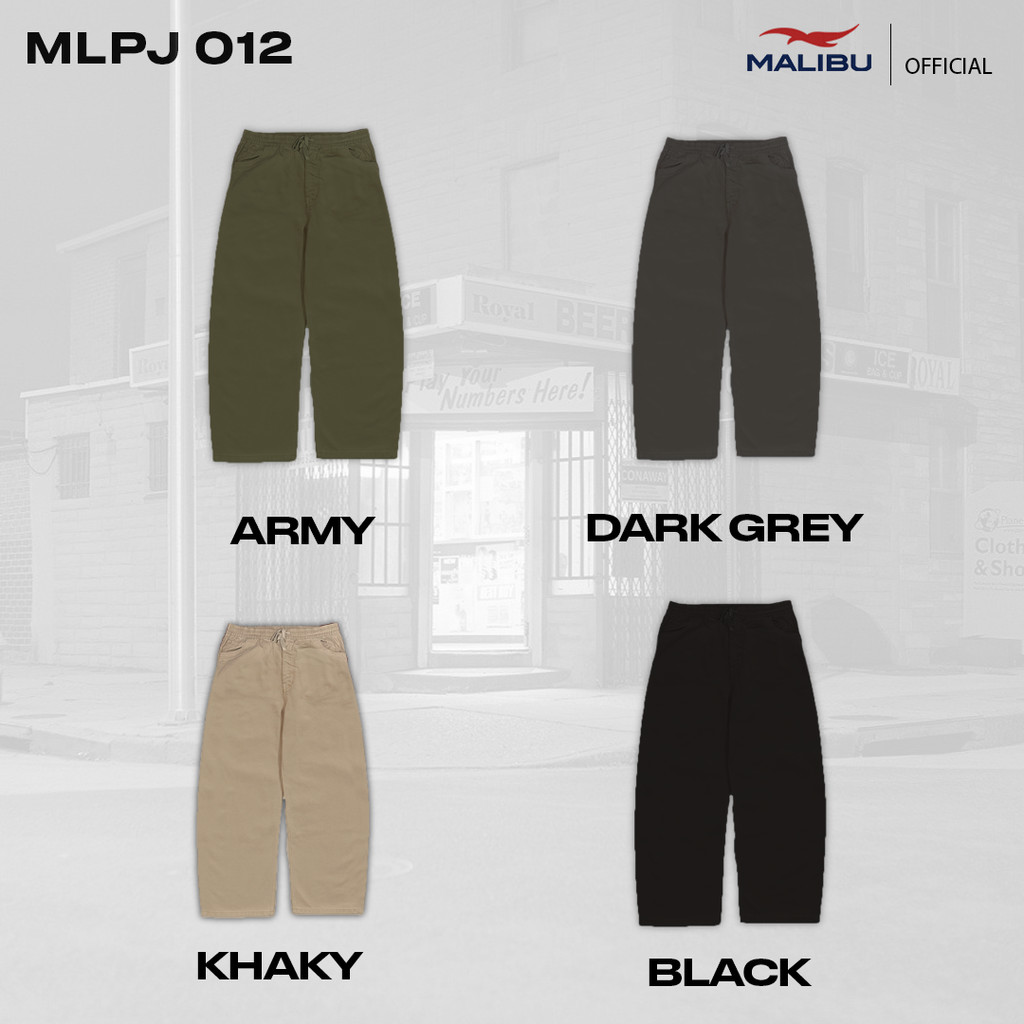 Malibu Celana Panjang Baggy Barrel Long Pants Twill Tebal