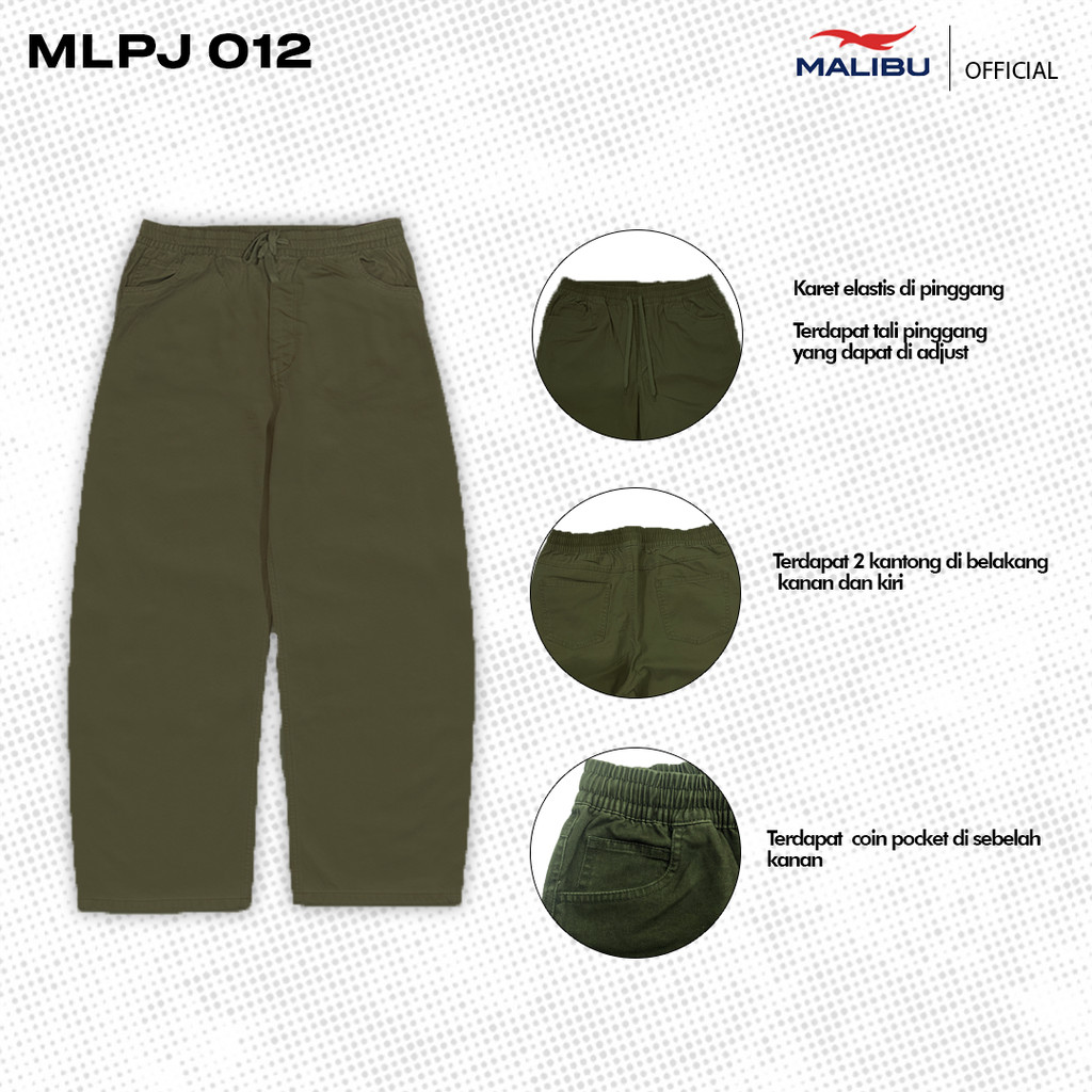 Malibu Celana Panjang Baggy Barrel Long Pants Twill Tebal