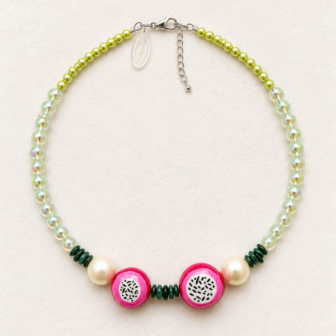 Unscripted Pitaya Poised Green Choker