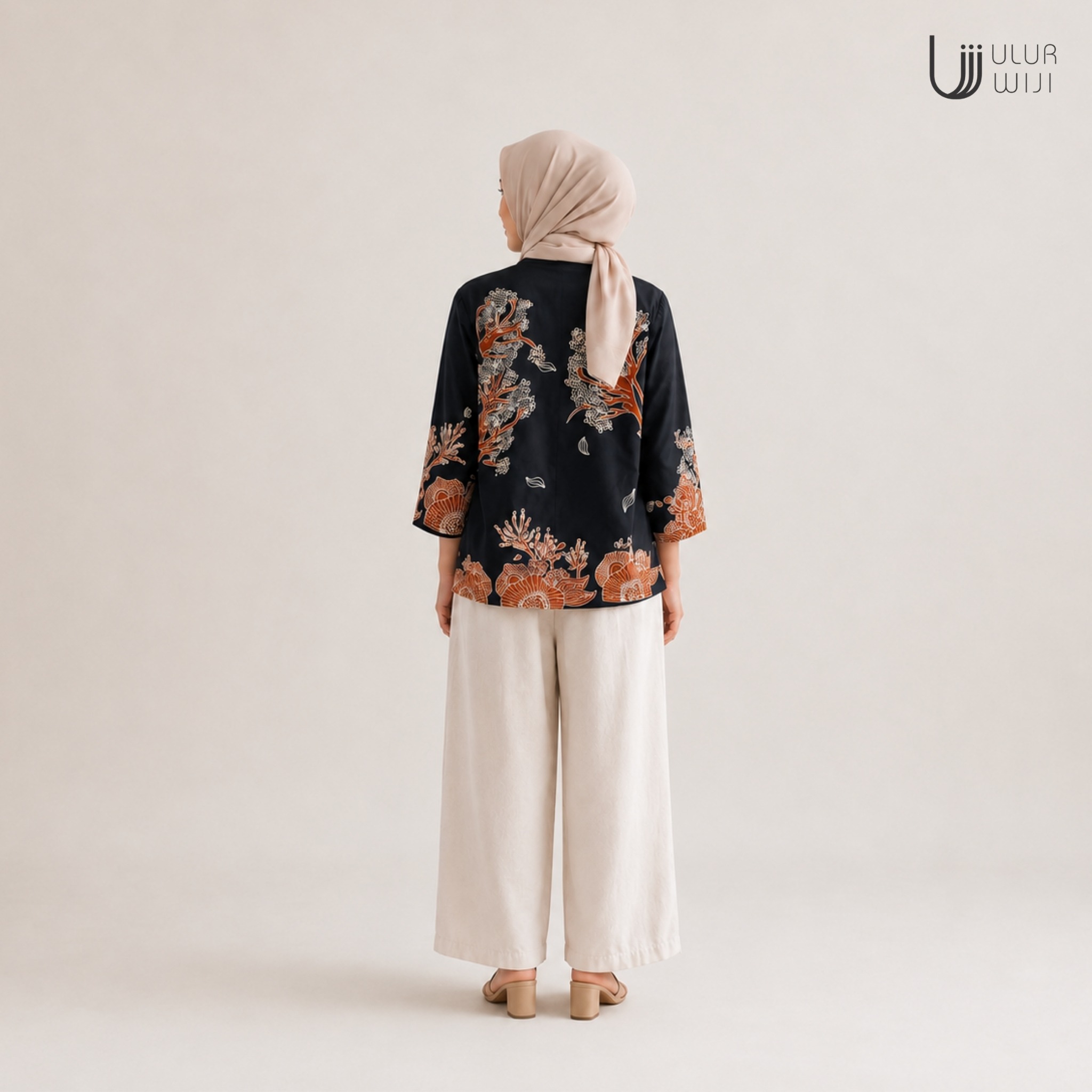 Outer Haori / Outer Kebaya/ Batik Modern Wanita HUTAN - Batik Tulis Warna Alami | Ulur Wiji