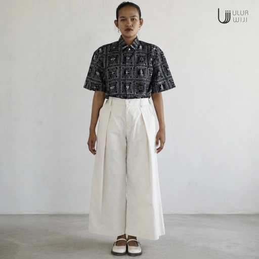 Celana Wanita Polos High Wast Leg Pants | Ulur Wiji