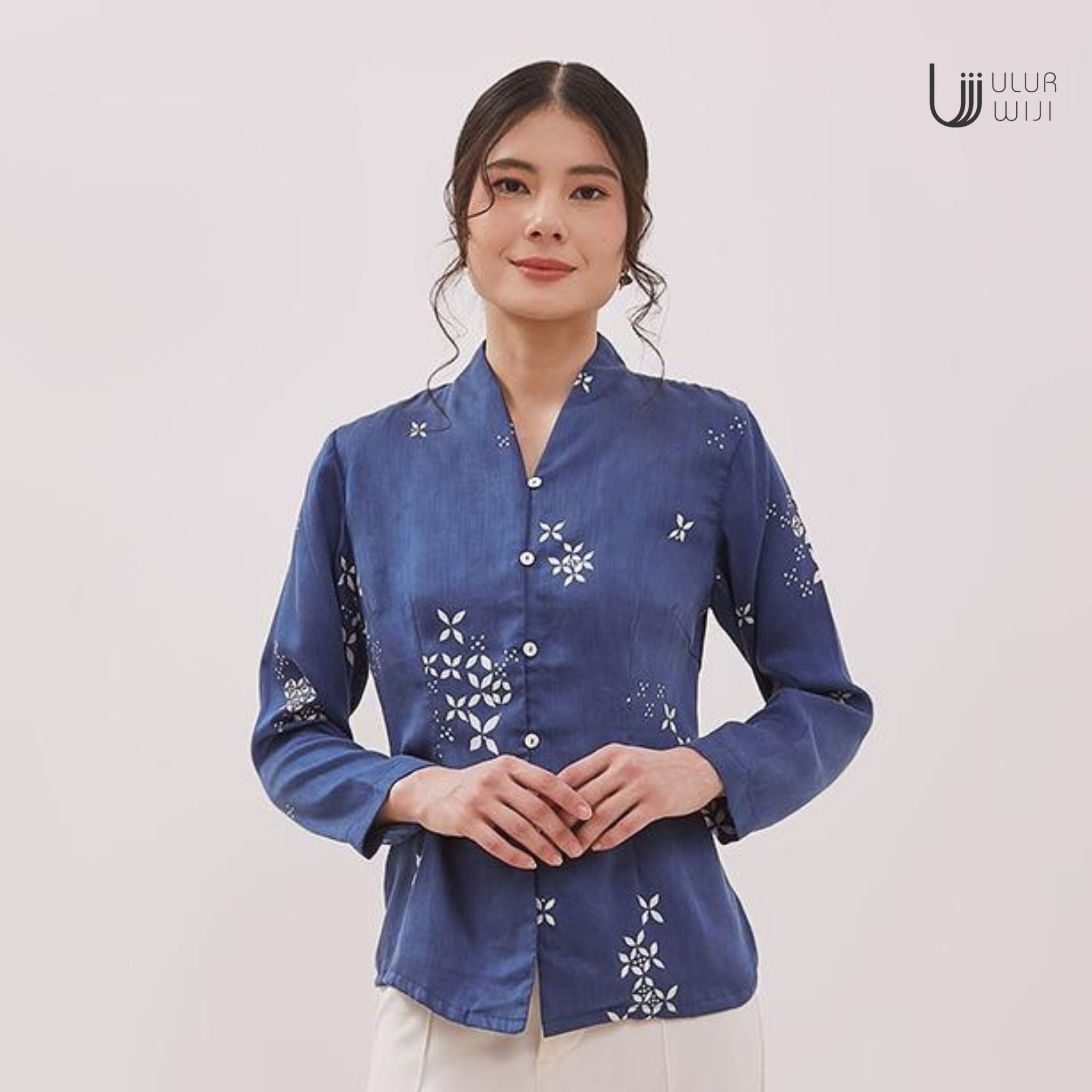 Kebaya Blouse Batik Modern Wanita SIMFONI - Batik Tulis Pewarna Alami | Ulur Wiji