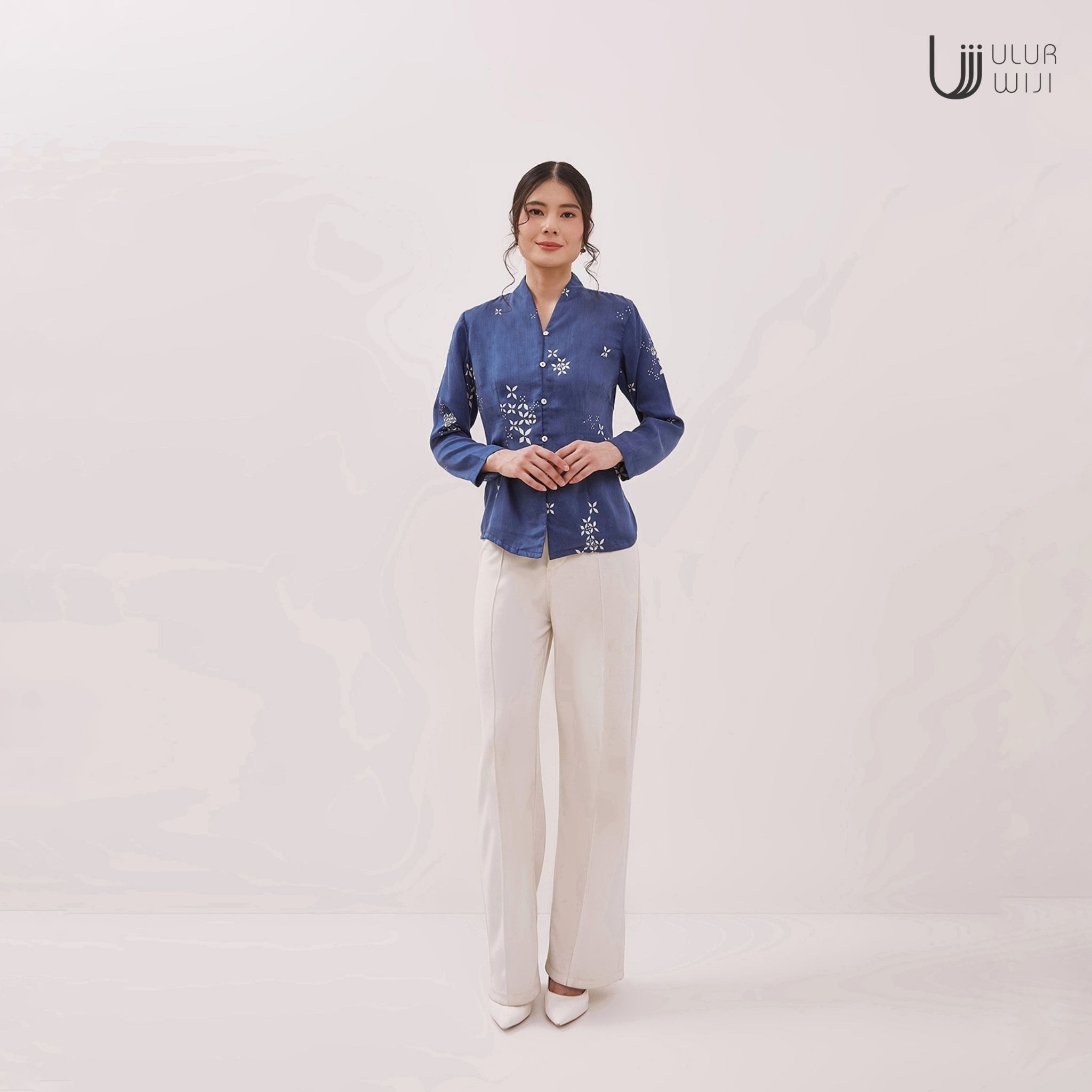 Kebaya Blouse Batik Modern Wanita SIMFONI - Batik Tulis Pewarna Alami | Ulur Wiji