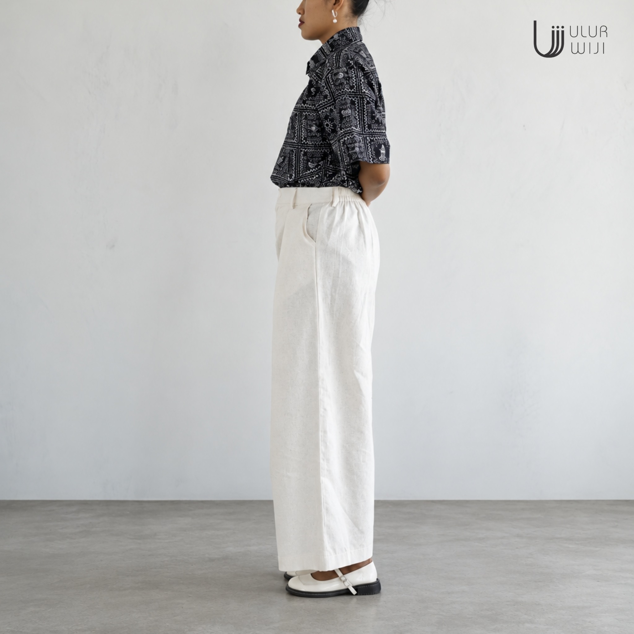 Celana Wanita Polos High Wast Leg Pants | Ulur Wiji