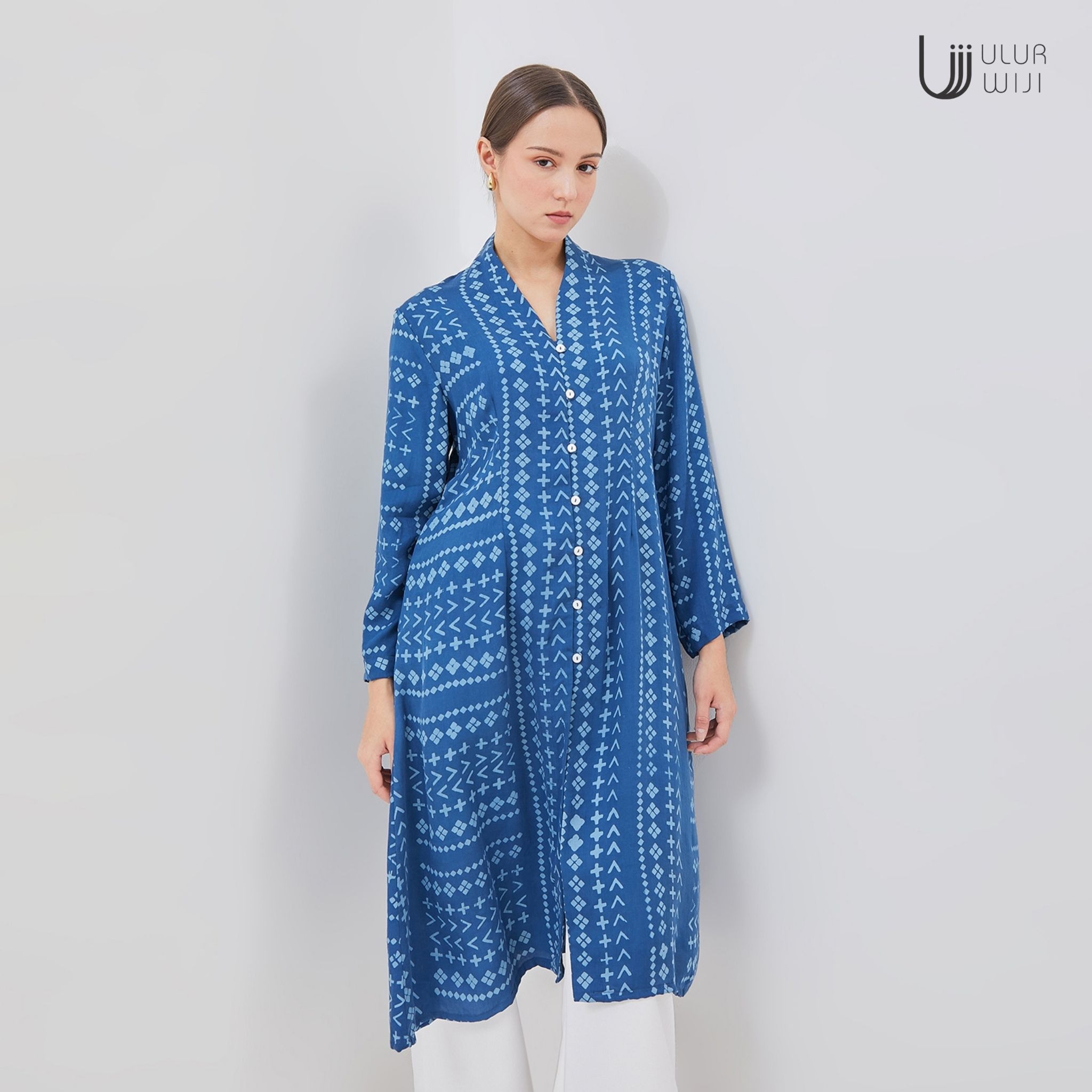 Kebaya Tunik Batik Wanita MEKAR - Batik Cap Warna Alami | Ulur Wiji