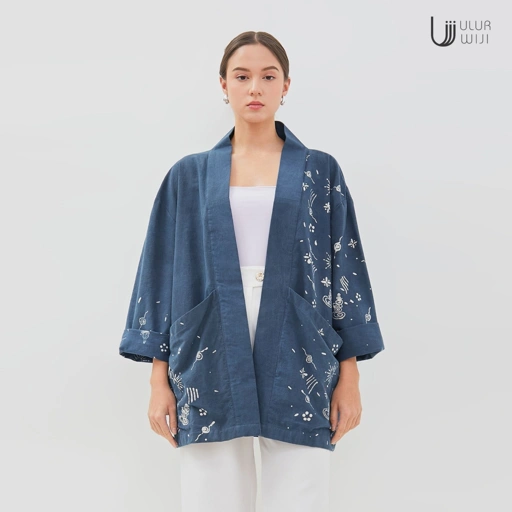 Outer Haori Oversized METAMORF - Batik Tulis Modern | Ulur Wiji